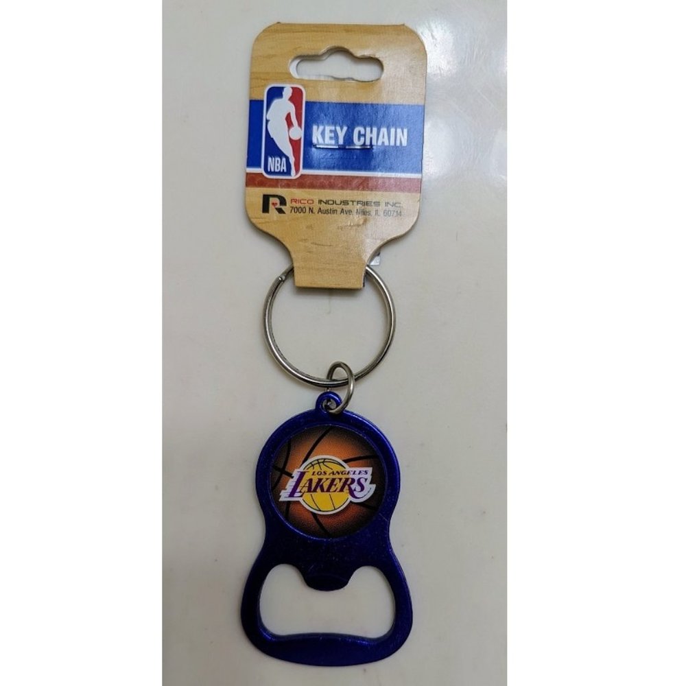 🏀🆕 LOS ANGELES LAKERS KEYCHAIN/BEVERAGE BOTTLE OPENER WITH KEY RING - NBA